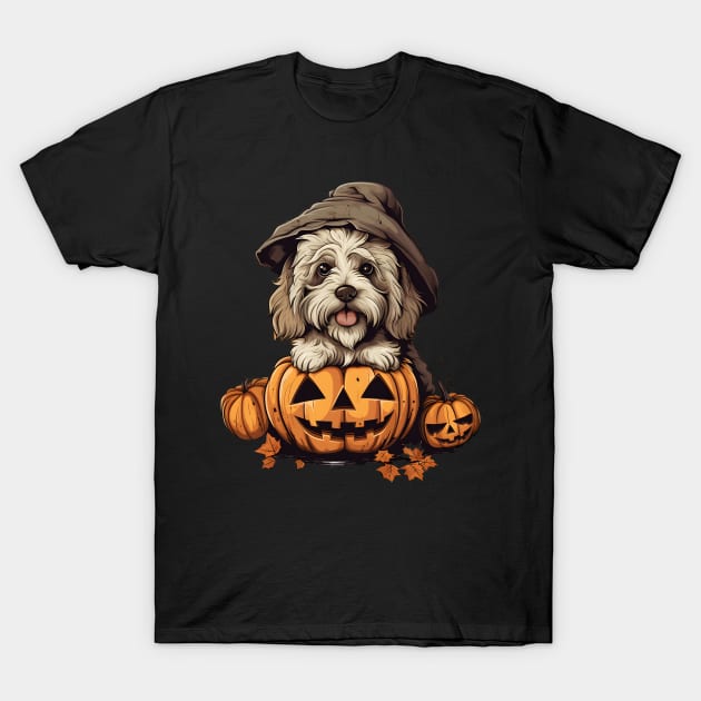 Cute Halloween Dog T-Shirt by Merchweaver